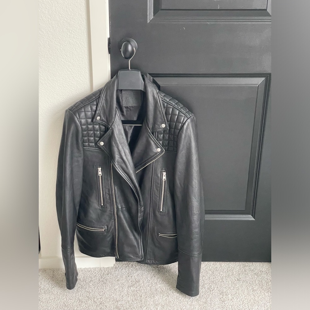 All Saints Black Leather Jacket